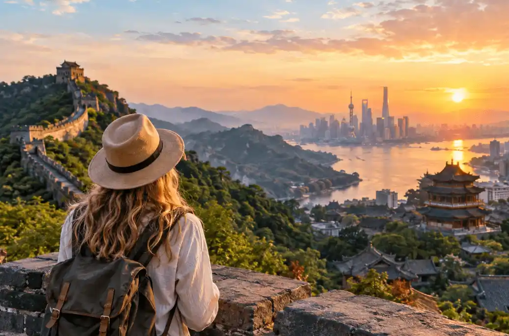 Golden Horizon at the Great Wall